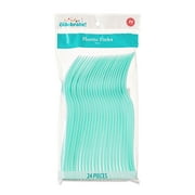 Plastic Disposable Forks, Mint, 24 Pieces, by Way To Celebrate