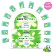 Freegrin Cool Mint Breath Strips, Quick Dissolving Sugar Free, Portable Pocket-Sized Oral Care Strips for On-the-Go Use, 12 Packs 20 Strips Each