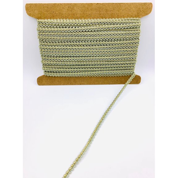 Mint/Gold 3/8" Gimp Trim - 13 Yards