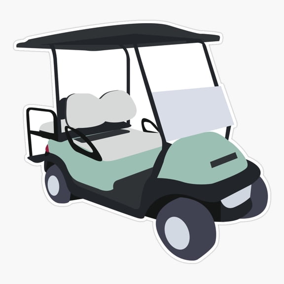 Mint Golf Cart Vehicle Art Vinyl Decal Sticker