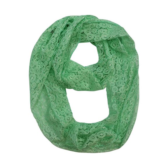 Mint Green All Lace Lightweight Circle Summer Scarf