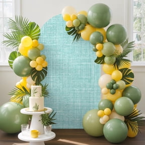 Mint Green Arch Backdrop Cover, 4FT, Abstract Modern Farmhouse Solid Color Spandex Arch Covers Double-Sided Backdrop for Wedding Birthday Party Photo Background Decoration