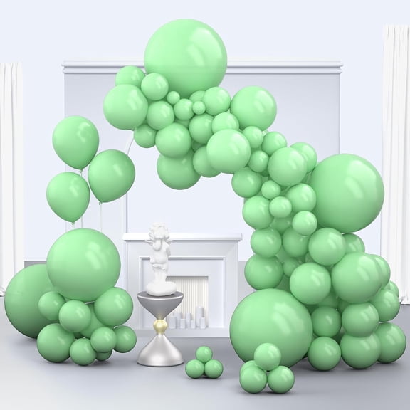 Mint Green Balloons, 150 pcs Different Sizes Pack of 18 Inch 12 Inch 10 Inch 5 Inch Magenta Fuchsia Dark Pink Balloons for Balloon Garland Balloon Arch as Birthday Party Wedding Decorations