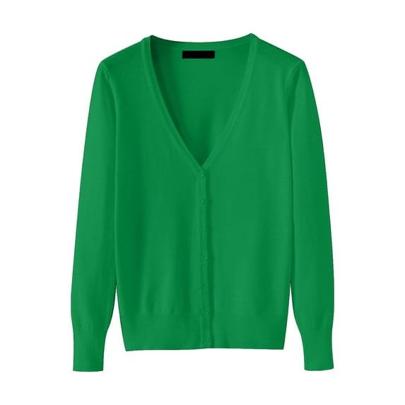 Mint Green Cardigan Sweaters for Women Cotton Cardigans Trendy, Women's Lightweight V Neck Cardigan Sweater (Available In Plus Size) M