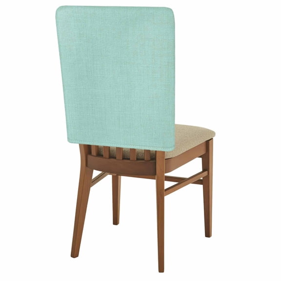 Mint Green Chair Back Covers Set of 2 Solid Color Retro Linen Removable Dining Chair Slipcovers Washable Seat Protector for Restaurant Party Banquet Kichen Decor