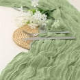 thumbnail image 1 of Mint Green Cheesecloth Table Runner 5.9FT, Sheer Gauze Boho Rustic Decor for Wedding Reception Birthday Party, 1 of 2