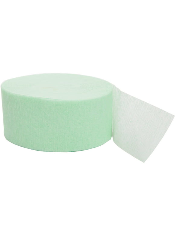 Mint Green Crepe Paper Party Streamer Roll, 81ft, 1ct