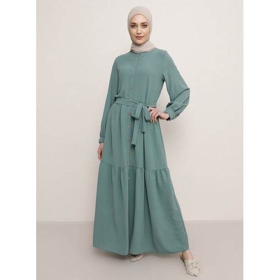 Mint - Green - Crew neck - Dress - Refka