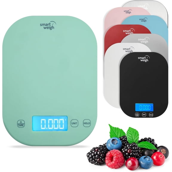 Mint Green Digital Kitchen Scale for Cooking, Weight Loss, Calorie Tracking, Baking, Food Portion Control, and Meal Prep - Accurate Measurements in Grams and Ounces