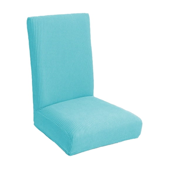 Mint Green Dining Chair Cover With Stretch Fabric, Full Coverage Design, Leaf Pattern, Washable Material For Home Kitchen, Restaurant, Wedding Banquet Seat Protection