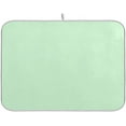 thumbnail image 1 of Mint Green Dish Drying Mat for Kitchen Counter Green Drying Mats Ultra Absorbent Reversible Microfiber Kitchen Countertop Protector Dishes Pad Medium 16x18 inch, 1 of 7