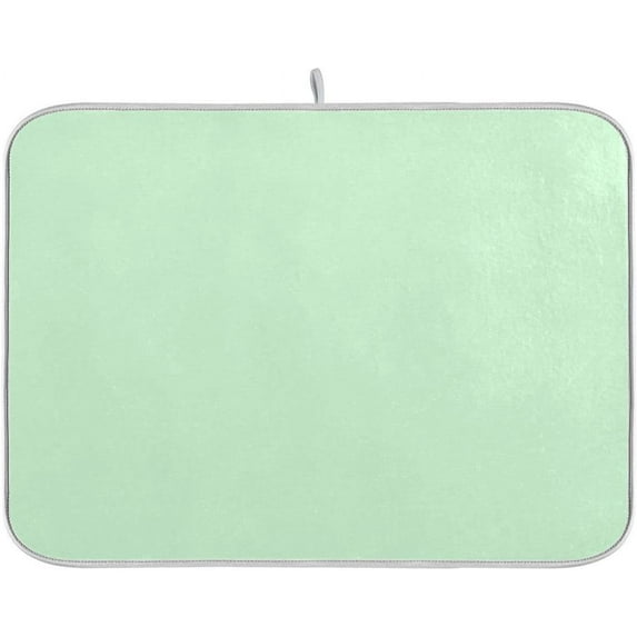 Mint Green Dish Drying Mat for Kitchen Counter Green Drying Mats Ultra Absorbent Reversible Microfiber Kitchen Countertop Protector Dishes Pad Medium 16x18 inch