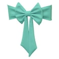 thumbnail image 1 of Mint Green Elastic No Tie Chair Back Bow Decoration 15.75X5.91 Inches Mint Green Polyester Fabric Banquet Wedding Party Chair Cover Accent, 1 of 7