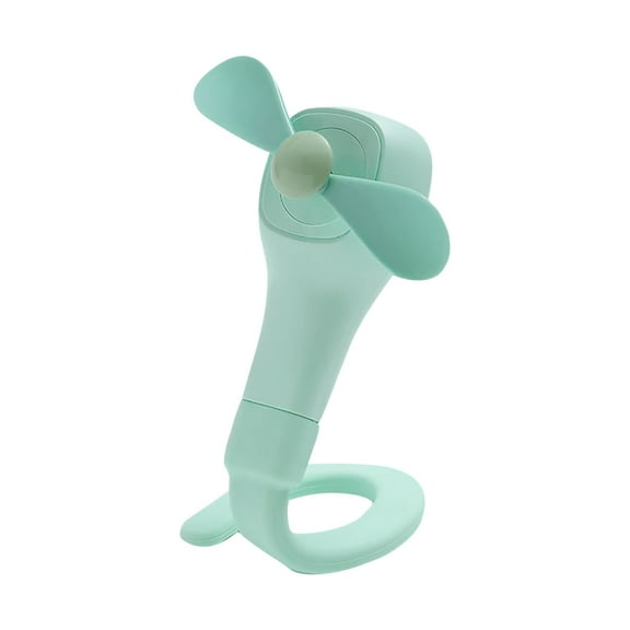 Mint Green Folding Clip-On Stroller Fan With Flexible Tripod Legs Handheld Portable Rechargeable For Baby Carriage Desk Travel Creative Mini Fan