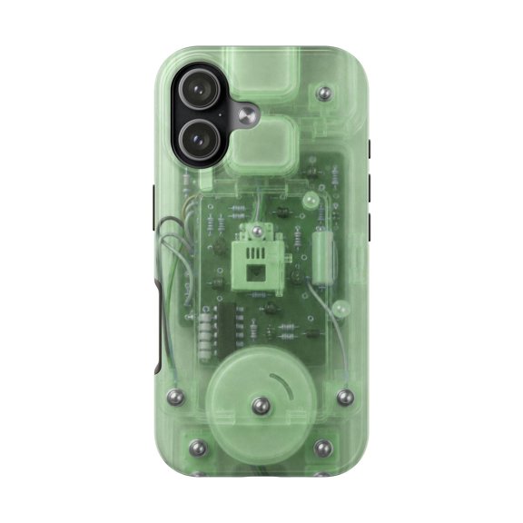 Mint Green Frosty 90S Transparent Effect Y2K Tough Phone Case, Dual-Layer Protective Cover for iPhone