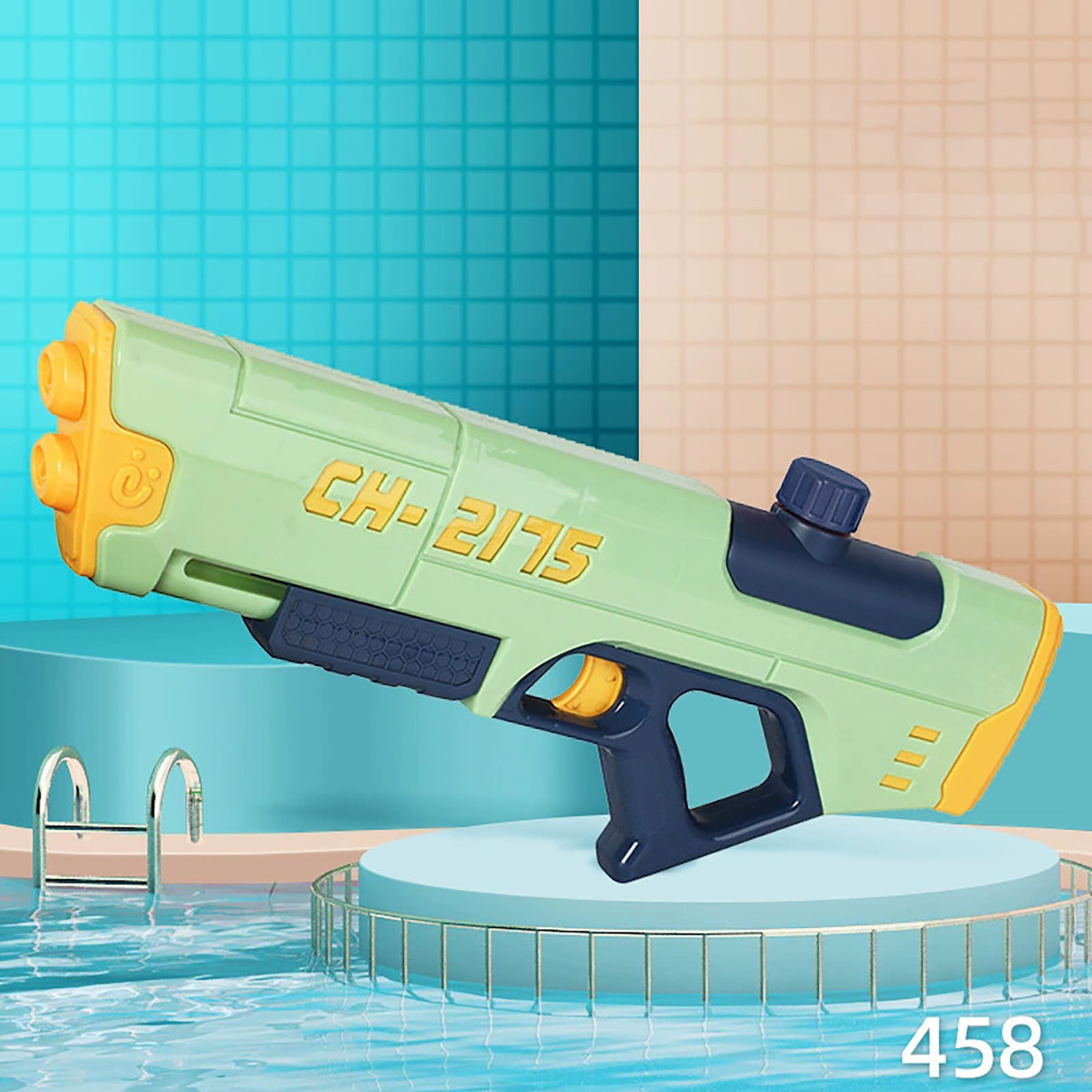 Mint Green High Capacity Water Blaster, All Ages Outdoor Water Soaker Toy, Summer Backyard Pool Beach Water Fight Game for Teens Adults