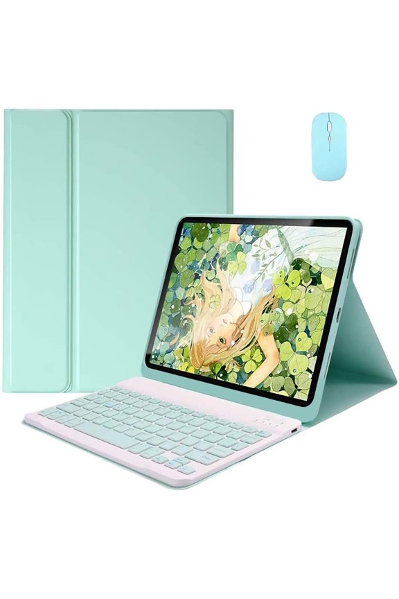 Mint Green Keyboard Case for Redmi Pad SE 11" 2023 with Mouse