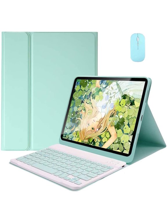 Mint Green Keyboard Case for Redmi Pad SE 11" 2023 with Mouse
