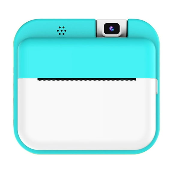 Mint Green Kids Printing Camera Build In 2.0 Inch Screen 180 Degree Rotating Hd Lens 24 Megapixel Lightweight And Portable Printing Camera 1Pc Weight 0.74 Pounds