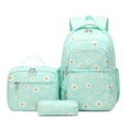 thumbnail image 1 of Mint Green Laptop Backpack Set, Large Capacity Daypack with Insulated Lunch Bag & Pencil Case, Lightweight Polyester Bookbag 3 Piece Bundle, 1 of 9