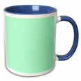 thumbnail image 1 of 3drose, Mint Green - Light Minty Pastel - Plain Simple One Single Solid Color - Very Pale Aqua Green, 11oz Two-tone Blue Mug, 1 of 6