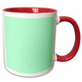 thumbnail image 1 of 3drose, Mint Green - Light Minty Pastel - Plain Simple One Single Solid Color - Very Pale Aqua Green, 15oz Two-tone Red Mug, 1 of 6