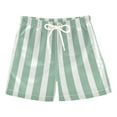 thumbnail image 1 of Mint Green Narrow Stripes Boys' Swim Trunks Board Shorts Beach Pants Bathing Bottoms 2T, 1 of 8