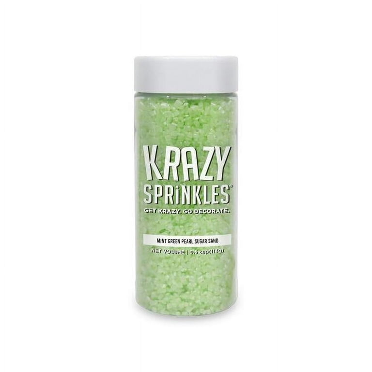 Mint Green Pearl Sugar Sand Sprinkles, Krazy Sprinkles