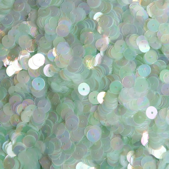 Mint Green Sequins 6mm Crystal Rainbow Iris Iridescent Made in USA