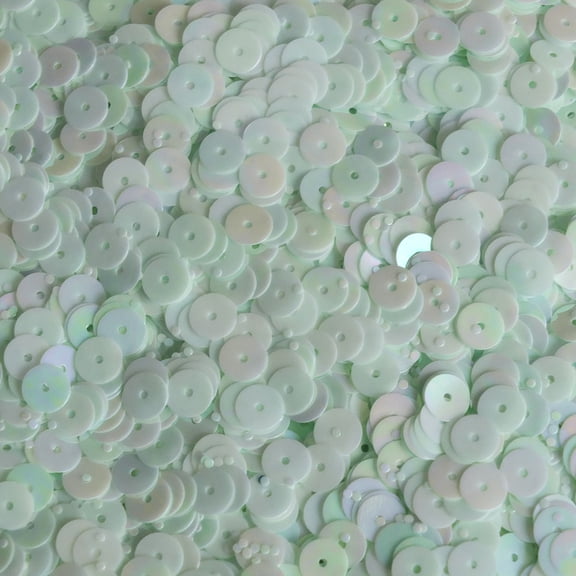 Mint Green Sequins 6mm Opaque Rainbow Iris Made in USA