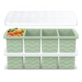 thumbnail image 1 of Mint Green Silicone Freezer Tray 2-pack Meal Prep Food Storage, 1 of 7