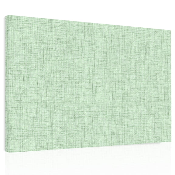 Mint Green Solid Canvas Print Wall Art, Minimalist Cloth Pale Lime Linen Texture Wall Decor Framed Artwork Paintings Pictures for Living Room Bedroom Stretched Ready to Hang, 12" x 16"