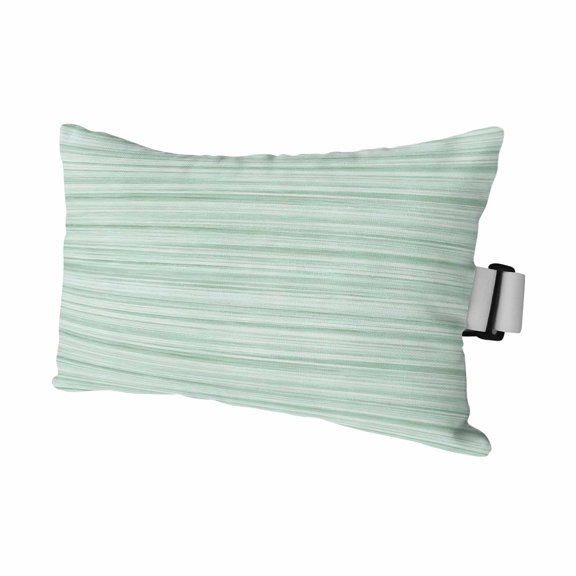 Mint Green Striped Outdoor Pillows for Chaise Lounge Chair Waterproof Lumbar Pillows with Insert&Adjustable Strap Beach Headrest Pillow Abstract Modern Farmhouse Stripes Pillow for Patio Pool 11"x16"