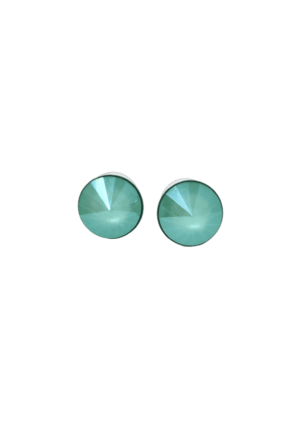 Mint Green Swarovski Crystal Rhinestone Earrings