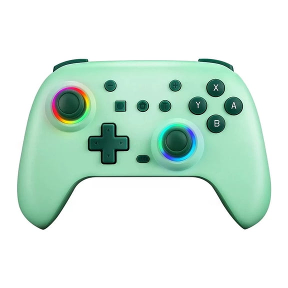 Mint Green Switch Wireless Controller, Programmable Back Buttons, 8-Color RGB Light, Multi-Platform
