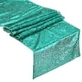 thumbnail image 1 of Mint Green Table Runner 108" x 12", Long Shining Sequin Table Runner, 1 of 4