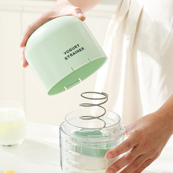 Mint Green Yogurt Strainer – 13cm Fine Mesh Filter for Perfect Greek Yogurt, Refrigerator-Friendly Storage Container with Easy-Clean Design