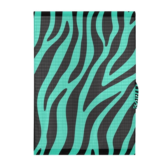 Mint Green Zebra Print Pattern Door Curtain Sheer Privacy Light Filtering Window Panel 1 Panel 25x40 Inch