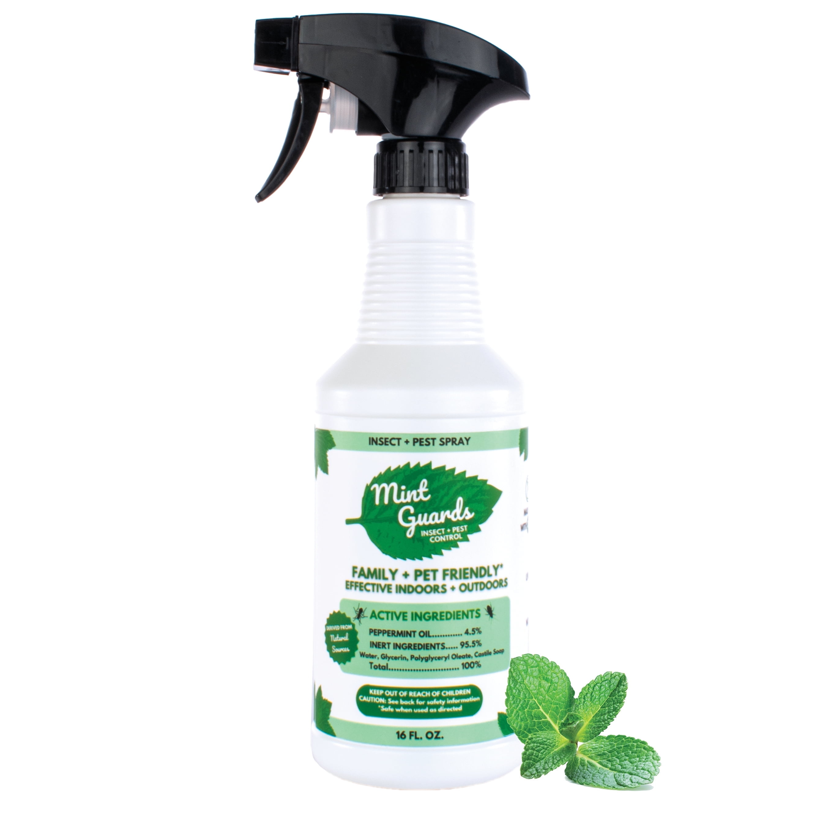 Mint Guards Natural Insect & Pest Control Spray  Organic Plant-Based Bug Repellent with Peppermint Oil  Non-Toxic Insect & Rodent Repellent for Home, Office & Outdoor Use - 16 oz