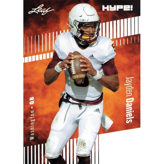 Mint Jayden Daniels 2024 Leaf HYPE! #LH-162A Only 5000 Made Rookie Card Washington