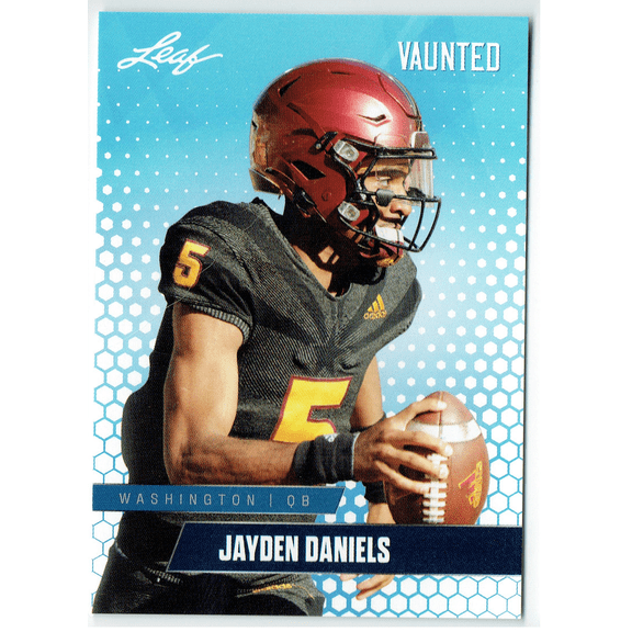 Mint Jayden Daniels 2024 Leaf Vaunted #7V Debut Collection Rookie Card Washington