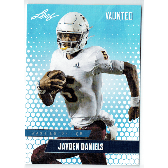 Mint Jayden Daniels 2024 Leaf Vaunted #8V Debut Collection Rookie Card Washington