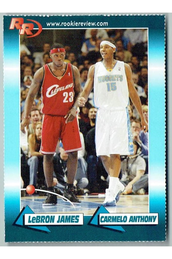 Mint LeBron James Carmelo Anthony 2004 Rookie Review #92 Dual Rookie Card