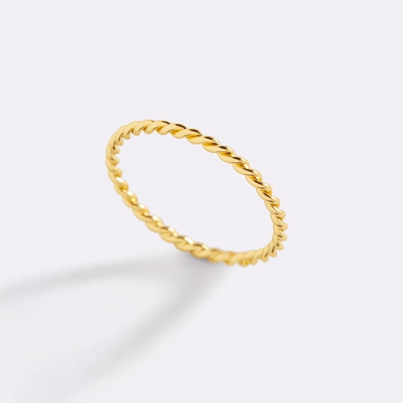 Mint & Lily Dainty Braided Stacking Ring