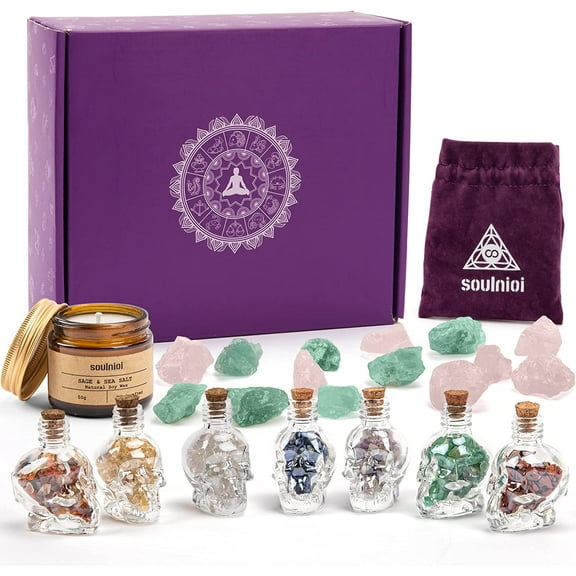 Mint Limit Multicolor Chakra Healing Crystals Decorative Stones, 950 g