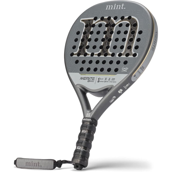 Mint Mrite Limited Edition 3K Pro Balance Padel Racket, Deep Gray