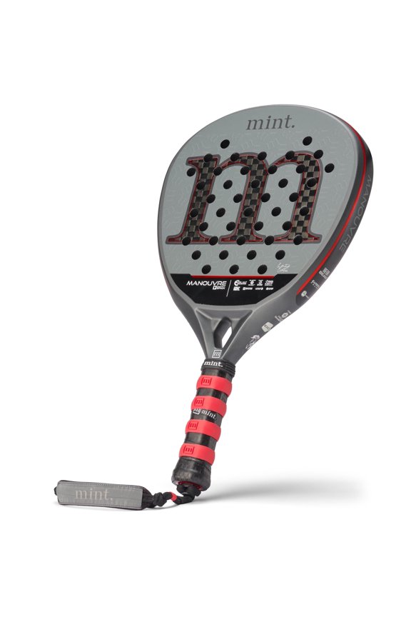 Manouvre Limited Edition 12K Pro Balance Padel Racket, Dark Gray