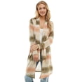 thumbnail image 1 of Mint Plus Pink - Open Front Twin Hue Longline Cardigan: Ombre, Versatile Fashion for 3 Sizes and 2 Colors, 1 of 5