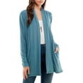 thumbnail image 1 of Mint Plus Pink- Women's Casual Lightweight Open Front Cardigans with Pockets and Soft Basic Drape Long Sleeve Sweater, 1 of 5