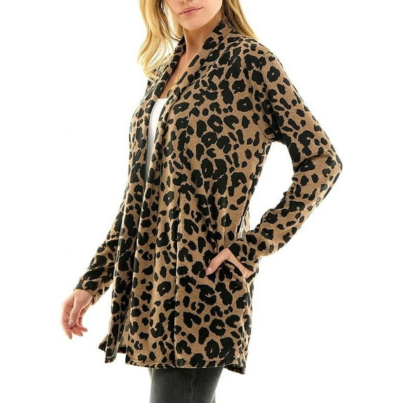 Mint Plus Pink- Women's Casual Lightweight Open Front Cardigans with Pockets and Soft Basic Drape Long Sleeve Sweater